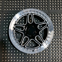 Jantes en alliage forgé AX 18x5 17x4.5 Beadlock Noir brillant usiné Drag Racing 3 pièces pour Corvette C7 Z06 2015 Jantes personnalisées