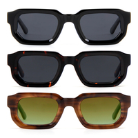 Lunettes de soleil rectangulaires en acétate, lunettes de soleil vintage de haute qualité, lunettes de soleil polarisées carrées de luxe pour femmes, lunettes de soleil personnalisées pour hommes