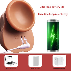 Реалистичный силиконовый вибратор-дилдо с телескопическим механизмом, дистанционным управлением через приложение, подогревом, водонепроницаемостью IPx6, зарядкой через USB, имитация большого пениса - Product Image 3