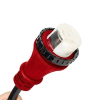 Kırmızı 30FT NEMA 14-50P - SS2-50R, 50 Amper Önceden Delikli Jeneratör Kablosu 250V, ETL Onaylı