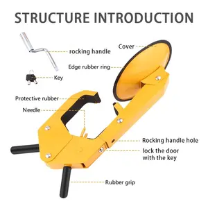 반대로 도둑질 조정가능한 휴대용 차량 타이어 바퀴 죔쇠 자물쇠 제일 제조자