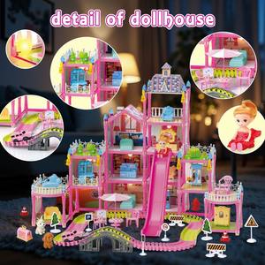 Nouvelles maisons <span class=keywords><strong>de</strong></span> poupées <span class=keywords><strong>de</strong></span> rêve, ensemble <span class=keywords><strong>de</strong></span> jeu <span class=keywords><strong>de</strong></span> princesse avec meubles et accessoires, jouets <span class=keywords><strong>de</strong></span> <span class=keywords><strong>maison</strong></span> <span class=keywords><strong>de</strong></span> poupée pour filles en bas âge, jeux <span class=keywords><strong>de</strong></span> simulation et cadeaux pour enfants - Product Image 3