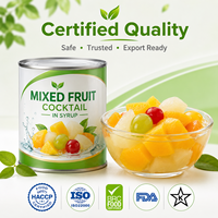Tropische Fruitcocktail Gebakken 850g Druif Kers Ananas HACCP OEM ODM Bulk Export Private Label Groothandel Leverancier
