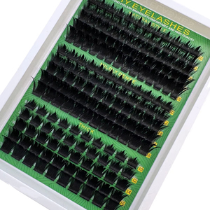 160D 200D 300D Thick Spiky <b>Individuals</b> <b>Lashes</b> 10-18mm Mega Wispy Eyelash Extension Fluff D Curly DIY at Home - Product Image 2