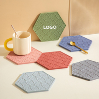 Ensemble de dessous-de-plat et de sous-verres ronds en silicone, tapis de table résistants à la chaleur pour bols, assiettes, tasses et plats