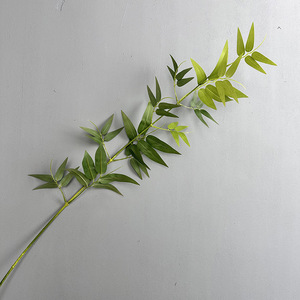 Décoration de mariage à domicile avec des feuilles de <span class=keywords><strong>bambou</strong></span> en tissu de soie artificielle, des tiges de verdure pour Noël, la remise des diplômes, le Nouvel An chinois - Product Image 3