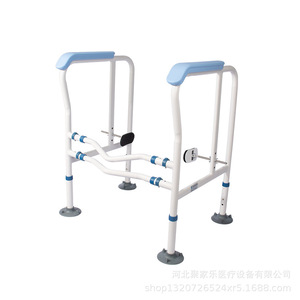 Toilet Grab Bar Carbon Steel Anti Slip Folding No <b>Drilling</b> Required For Elderly Bathroom Safety Equipment - Product Image 4