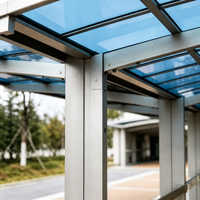 Auvent de voiture moderne en aluminium pour allée de stationnement, protection UV, résistant aux intempéries, abri autoportant
