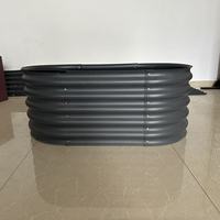 Bac à légumes surélevé en acier galvanisé de qualité supérieure, épaisseur 0,6 mm, jardinière en métal pour l'extérieur, pour la culture de légumes et de fleurs