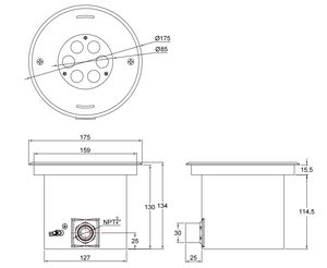 Подводный светодиодный светильник из нержавеющей стали 316L, IP68, для бассейнов, теплый белый и RGB, корпус светодиодной лампы морского класса - Product Image 5