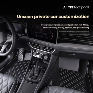 Tapis de sol de voiture imperméable 3D TPE scellé 05dmi pour <span class=keywords><strong>Tesla</strong></span> <span class=keywords><strong>Model</strong></span> <span class=keywords><strong>3</strong></span> & CR-V 5MM d'épaisseur résistant à l'usure facile à nettoyer ensemble complet - Product Image 4