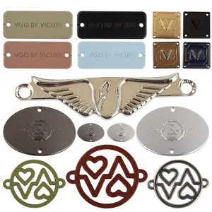 High Quality Ladies Hand Bags Metal Accessories Metal Handbag Plate Tag Label Metal Nameplate Tags For Bag/handbags