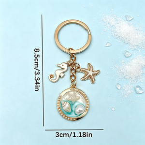 Vintage Antique Silver Metal Ocean Animal <b>Keychain</b> Zinc Alloy Dolphin Seahorse Crab Key Ring <b>Custom</b> Gift <b>Keychain</b> For Tourism - Product Image 2
