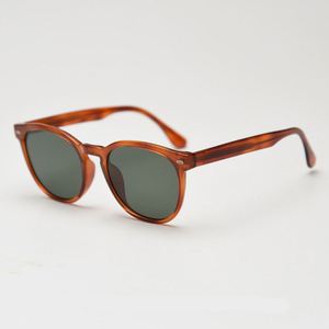 Lunettes de soleil polarisées rétro tendance 2025 avec logo personnalisé, branches en acétate, protection UV400, monture ronde en TR90 pour hommes et femmes - Product Image 5