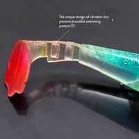 Ventes chaudes, leurres de pêche souples 6cm2.5g/9cm8g, leurres à queue en T arc-en-ciel 3D, appât souple 9cm, swimbait, isca, appât en plastique souple, samolla