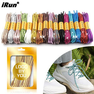IRun tali sepatu berkilau metalik emas <span class=keywords><strong>Glitter</strong></span> tebal bulat kualitas tinggi kustom tali sepatu berkilau berkilau berkilau dengan ujung plastik - Product Image 1
