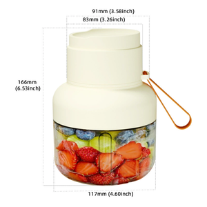 Mixeur Portable 2026 en Acier Inoxydable Grande Capacité pour Smoothies et Fruits, Rechargeable USB, Bouteille Mixeur de Légumes pour Voyage et Extérieur - Product Image 2