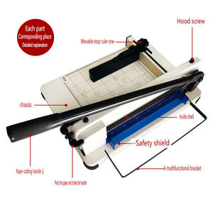 Taglierina Manuale per Carta <span class=keywords><strong>A4</strong></span> Professionale con Lama in Acciaio Resistente e Protezione di Sicurezza per Scrapbooking e Rilegatura Documenti - Product Image 2