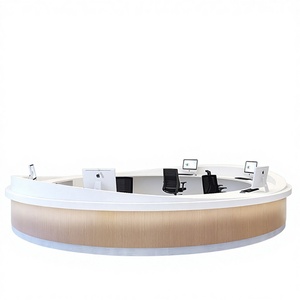 Mostrador de Recepción Moderno de Metal para Hospital, <span class=keywords><strong>Consultorio</strong></span> Médico, Clínica, Estación de Enfermería, Recepción de Clínica Dental - Product Image 1