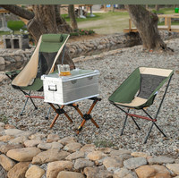 Chaise de camping tactique à dossier haut, chaise longue inclinable, tabouret portable, chaise de camping ultralégère pour randonnée, chaise de directeur