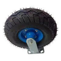 Nouveau 10 pouces 410/350-4 roue pneumatique gonflable en fer roulette fixe et pivotante avec roulement à billes pour les industries de vente au détail