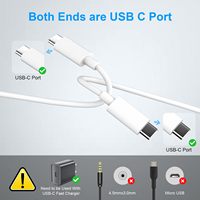 Câble de charge rapide USB C vers USB C PD65W Type C pour ordinateur portable MateBook HP Thinkpad Yoga MacBook Pro Mini DELL Samsung