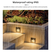 Lampe LED encastrée murale moderne pour escalier, en aluminium, 3W, étanche IP65, avec capteur, intensité variable, pour maison, bureau, chambre