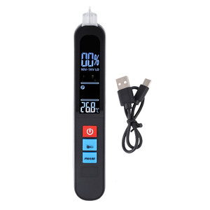 Medidor de Secuencia de Fases, Probador de Voltaje CA con Indicador de Rotación de 3 Fases e Indicador de Porcentaje de Señal, 6 Rangos, Alta y Baja Sensibilidad, 3 Alarmas - Product Image 1