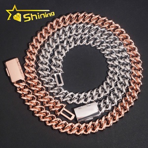 Cổ phiếu địa phương nhanh chóng vận chuyển 925 Bạc hip hop rapper 18mm Iced out vvs moissanite Cuba liên kết chuỗi - Product Image 4