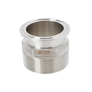 Npt Tri kẹp nam adaptor 1/4 "-1" chủ đề bên ngoài ferrule vệ sinh thép không gỉ công cụ Pad SS304 SS316L phụ kiện tại chỗ hàng hóa - Product Image 3