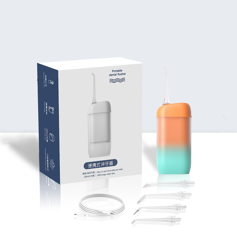 Oral Irrigator With Telescopic Water Tank Braces Bridges Care Mini Cordless Portable Water Flosser