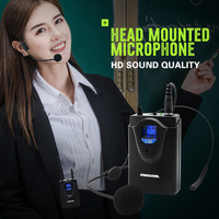 HM280 Système de microphone de conférence sans fil à 8 canaux 1 à 8 conférencier casque sans fil micro cardioïde motif polaire matériau métallique