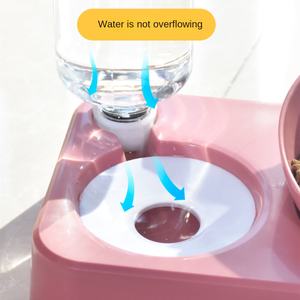 Tigela para Gato e Cachorro com Dispensador Automático de Água Proteção Cervical Forma de Orelha de Gato Tigela Dupla Integrada Atacado - Product Image 3