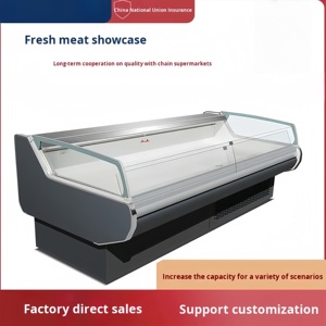 Congélateur horizontal commercial pour la présentation de la viande en supermarché, côtes de porc - Vitrine de fraîcheur écoénergétique - Product Image 5