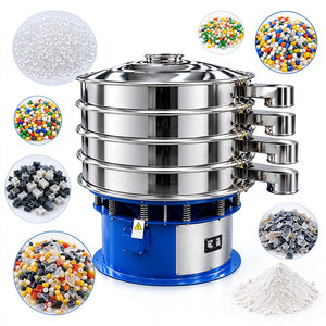 Tamis vibrant rotatif en acier inoxydable 304 à 4 niveaux DY-800, 0,75 kW, pour particules plastiques, tamis vibrant de 800 mm de diamètre - Product Image 1