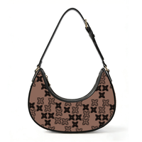 Sac à main en cuir pour femme, style Hawaï, motifs de quilting hawaïens, personnalisation exclusive, sac lune
