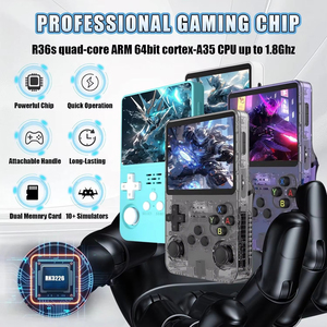 Consola de juegos <span class=keywords><strong>retro</strong></span> portátil R36S con sistema Linux de código abierto, pantalla IPS de 3,5 pulgadas, más de 20000 juegos, reproductor de videojuegos portátil de 64GB - Product Image 3