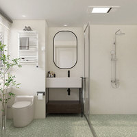 Carreaux de sol intérieurs en céramique aspect pierre Blanc clair/crème 600x600mm Antidérapants Finition douce et brillante Minimaliste Moderne Cuisines