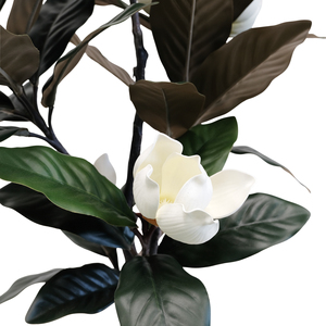 Arbre artificiel de magnolia de 90 cm de haut, fleurs blanches et roses, en <span class=keywords><strong>pot</strong></span>, toucher réel, écologique, <span class=keywords><strong>pour</strong></span> la décoration de la maison, du jardin, des mariages, aménagement paysager, faux - Product Image 3