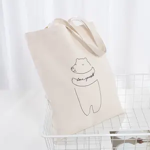 Custom Logo Promotional Cotton Canvas Shopping Bag