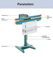 MAKWELL – machine de scellage de pédale de pied à cadre en aluminium 450 large face, sac en plastique entièrement en cuivre haute puissance