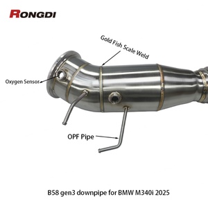 Tubo de Escape de Acero Inoxidable Rongdi Racing de 1.5 mm para Piezas de Motor G20 G22 M340i M440i Gen3 B58 - Product Image 5