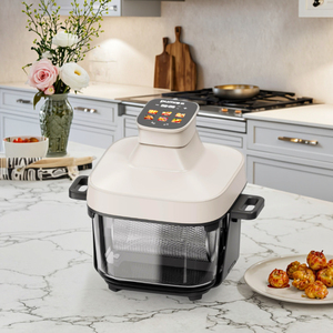 Cao Cấp Xách Tay Nồi Chiên Không Khí Máy 1.5L Để 6L Công Suất Vuông Thiết Kế Hiện Đại Chất Lượng Cao Glass Nồi Chiên Điện - Product Image 2