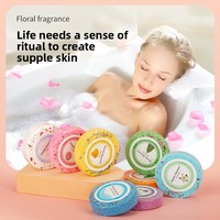 Tablettes de douche et de bain aux huiles essentielles d'aromathérapie, lot de 8 pièces, en forme de sel marin, huiles essentielles, contrôle du sébum, exfoliantes, vente en gros