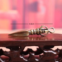 1 pièce Pendentif porte-clés de voiture en laiton antique, motif pilon démoniaque, artefact magique