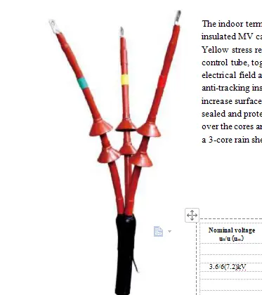 600V Outdoor/Indoor Cold Shrinkable Cable Termination Kit In Terminals And Splice Kit