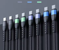 Câble USB-C 2026 60W entièrement compatible Type C vers Charge Rapide, adaptateur d'alimentation USB-C en nylon