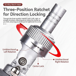 Multifunctional Ratcheting <b>Screwdriver</b> Set S2 Alloy Bits 10 In 1 Rotating Head For Diy Repair Tools - Product Image 3