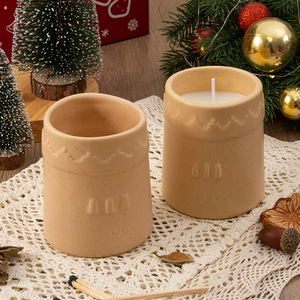 Porte-bougie cylindrique en céramique personnalisé, vide, pour aromathérapie, décoration intérieure, cadeau DF2685 - Product Image 4