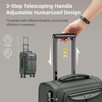 Ensemble de bagages extensibles et légers 3 pièces Spinner Caster 20/24/28 pouces à deux roues TSA Lock-Soft Edge Dual Wheel Spinner Caster